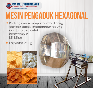 mesin pengaduk hexagonal